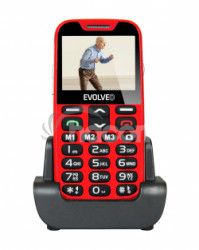 EVOLVEO EasyPhone XD, mobilný telefón pre seniorov s nabíjacím stojanom (červená farba) EP-600-XDR