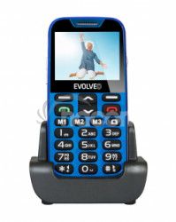 EVOLVEO EasyPhone XD, mobiln telefn pre seniorov s nabjacm stojanom (modr farba) EP-600-XDL