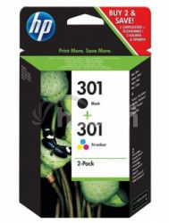 HP 301 combo pack (ierna, 3baren), N9J72AE N9J72AE