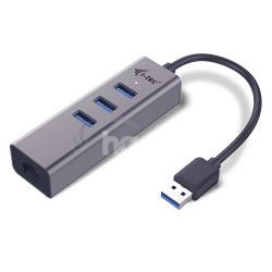 i-tec USB 3.0 Metal HUB 3 Port + Gigabit Ethernet U3METALG3HUB