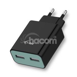 i-tec USB Power Charger 2 Port 2.4A Black CHARGER2A4B