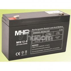Pb akumulátor MHPower VRLA AGM 6V / 12Ah (MS12-6) MS12-6