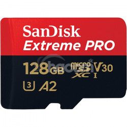 SanDisk Extreme Pro microSDXC 128GB 170MB / s + ada. SDSQXCY-128G-GN6MA