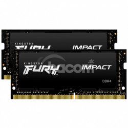 SO-DIMM 32GB DDR4-2666MHz CL15 1Gx8 Kingston FURY Impact, 2x16GB KF426S15IB1K2/32