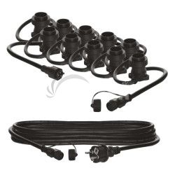 Spojovacia sveteln reaz na 10 iaroviek E27 START SET, 7,35 m, vonkajia aj vntorn DCPZ01