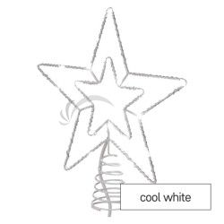 Standard LED spojov. viano. hviezda, 28,5 cm, vonkaj. aj vntor., studen biela D1ZC01
