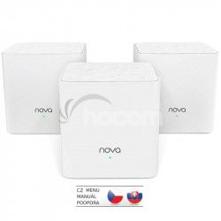 Tenda Nova MW3 (3-pack) WiFi AC1200 Mesh system Dual Band, 2x LAN / WAN, MU-MIMO, SMART aplikcie MW3(3-pack)