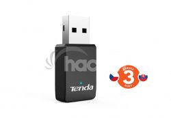 Tenda U9 WiFi AC650 USB Adapter, 633 Mb / s (433 + 200 Mb / s), 802.11 ac / a / b / g / n, OS Win XP / 7/8/10 U9