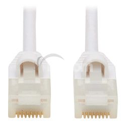 Tripplite Ethernet. kbel Cat6a 10GSnagless UTP,(RJ45 Samec/Samec),tenk,Antibakt.Safe-IT,biela,1.52m N261AB-S05-WH