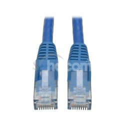 Tripplite Ethernetov kbel Cat6 Gigabit Snagless Molded (UTP) (RJ45 Samec/Samec), modr, 0.31m N201-001-BL