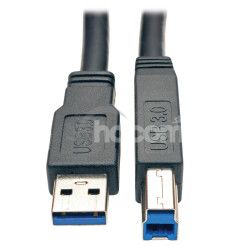 Tripplite Kbel USB-A/USB-B, USB 3.0, aktvny SuperSpeed Repeater (Samec/Samec), 7.62m U328-025