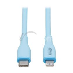 Tripplite Kbel USB-C /Lightning Synch/Nabjanie,MFi,Samec/Samec,Safe-IT Antibakt,flex,sv.modr,0.91m M102AB-003-S-LB