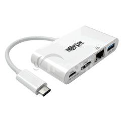 Tripplite Mini dokovacia stanica USB-C/HDMI, USB 3.0, GbE, 60W nabjanie, HDCP, biela U444-06N-HGU-C