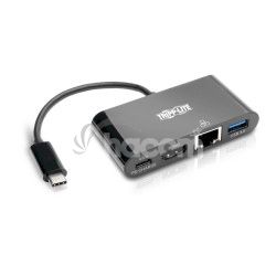 Tripplite Mini dokovacia stanica USB-C/HDMI, USB 3.0, GbE, 60W nabjanie, HDCP, ierna U444-06N-HGUB-C