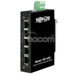 Tripplite Prepna 5x zdroj Unmanaged Ethernet Switch, 10/100Mb/s, -40  ... 75  C, mont DIN / doska NFI-U05
