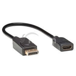 Tripplite Video adaptr DisplayPort/HDMI (Samec/Samice), HDCP, ierna, 0.31m P136-001