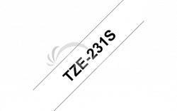 TZE-231S, čierna / biela, 12mm TZE231S2