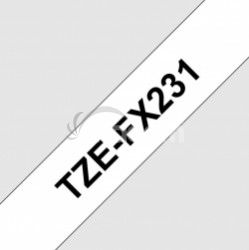 TZE-FX231, biela / ierna, 12 mm TZEFX231