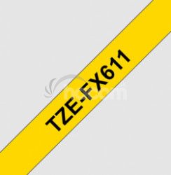 TZE-FX611, žltá/čierna, 6mm TZEFX611