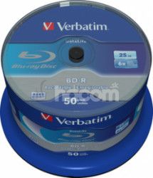 VERBATIM BD-R SL (6x, 25GB), NON-ID, 50 cake 43838