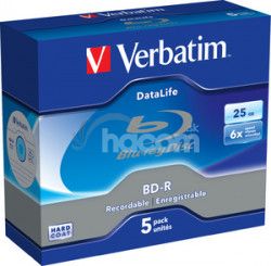 VERBATIM BD-R SL (6x, 25GB), NON-ID, 5ks / pack 43836
