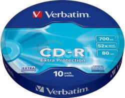 VERBATIM CD-R Verbatim DL 700MB 52x Extra protection 10-spindl RETAIL 43725