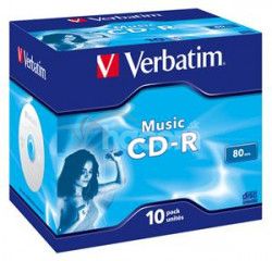 VERBATIM CD-R (10-pack) AudioLiveit! / Color / Jewel / 80m 43365