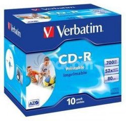 VERBATIM CD-R (10-Pack) Jewel / Printable / 52x / 700MB 43325