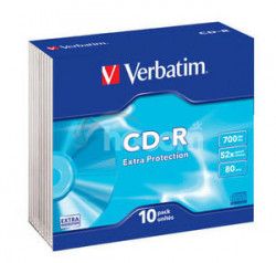 VERBATIM CD-R (10-Pack) Slim / EP / DL / 52x / 700MB 43415