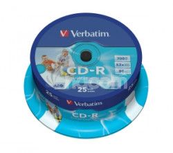 VERBATIM CD-R (25-Pack) Spindle / Printable / 52x / 700MB 43439