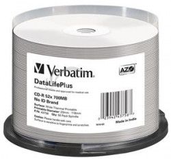 VERBATIM CD-R (50-Pack) / 52x / 700MB / ThermoPrint / NoID 43756