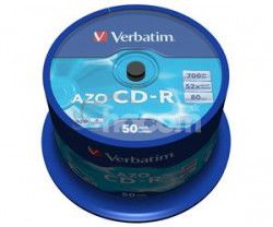 VERBATIM CD-R (50-Pack) Spindl / Crystal / DLP / 52x / 700MB 43343