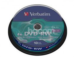 VERBATIM DVD-RW (10-Pack) Spindle4x / DLP / 4.7GB 43552