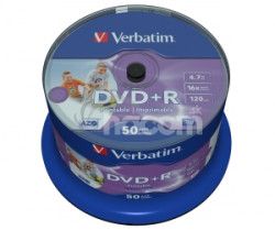 VERBATIM DVD + R (50-Pack) Cake / Print / 16x / 4.7GB / NoID 43512