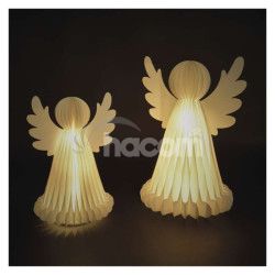 Vianon papierov anjeli so stojanom, 2 ks, 28/38 cm, vntorn DCAW23