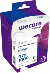 WECARE ink pre BROTHER LC-970 / 1000m, 2xern / CMY K10111W4