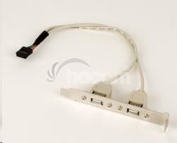 Zslepka s 2x USB 2.0 porty - zadn do case CCUSBRECEPTACLE