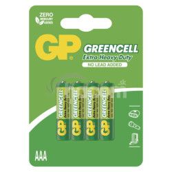 Zinko-chloridov� bat�ria GP Greencell R03 (AAA), 4 ks 4ks B1211