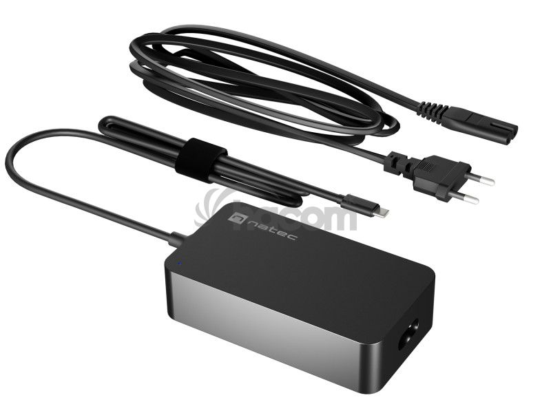 Nabíjačka Natec GRAYLING 65W USB-C pre notebooky, tablety, smartfóny NZU-2034