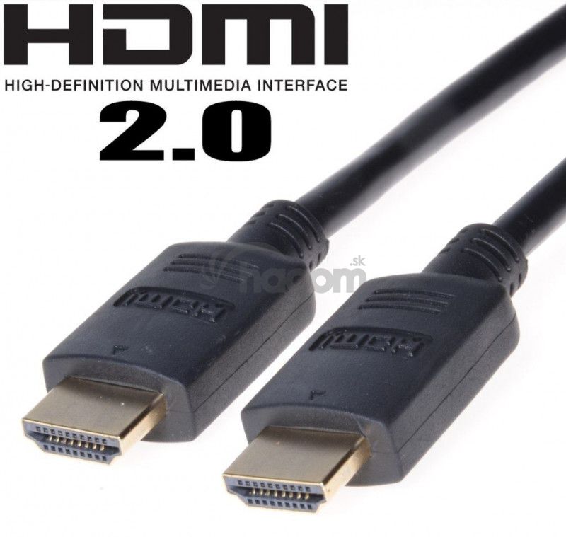 PremiumCord HDMI 2.0 High Speed + Ethernet, pozlátené konektory, 2m kphdm2-2