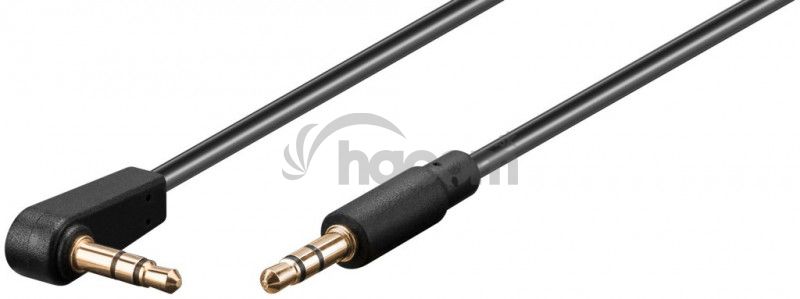 PremiumCord Kábel Jack 3.5mm - 3,5mm konektor 90 ° M / M 1m kjackmm1-90