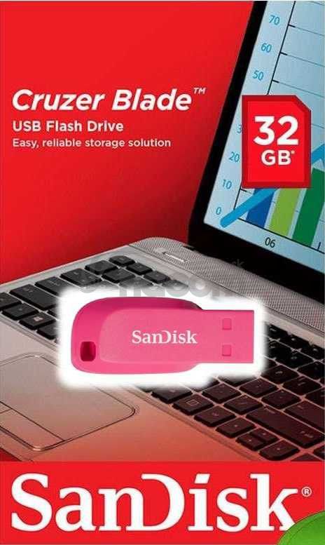 SanDisk Cruzer Blade 32GB USB2.0 elektricky ružová SDCZ50C-032G-B35PE |  E-shop | Hacom.sk