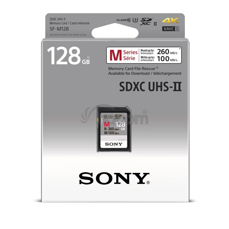 SONY SD karta SFG1M, 128GB, class 10, až 260MB / s, pre 4K SFG1M